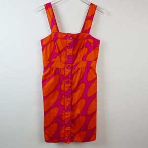 MARIMEKKO Sun Dress in Orange / Fuchsia Cotton